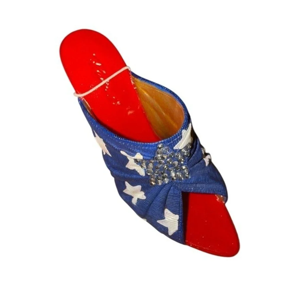 Raine Just The Right‎ Shoe Star Spangled Miniature Figurine w/ Box Tag 2002